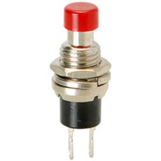 PUSH SWITCH SPST MOM N/ C RED