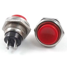 SWITCH PUSH- MAKE 2 A 250 V   RED