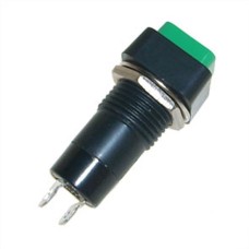 PUSH SWITCH SPST MOM N/ O GREEN