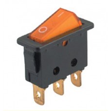 ROCKER SWITCH SPST NEON AMBER