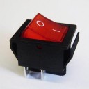 SQUARE ROCKER 12 VDC DPST RED