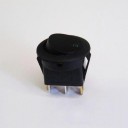 RND ROCKER 12 VDC SPST GREEN  L