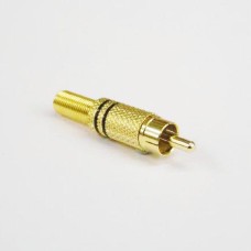 RCA PLUG GOLD PLATED BLACK