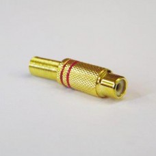 RCA LINE SOCKET GOLD RED