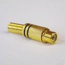 RCA LINE SOCKET GOLD BLACK