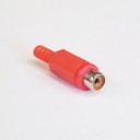 RCA LINE SOCKET RED C/ PROTECT