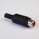 RCA LINE SOCKET BLK C/ PROTECT