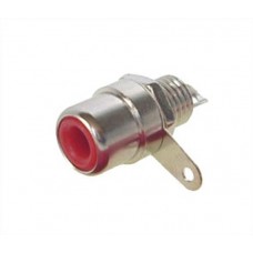 RCA SOCKET SINGLE HOLE RED