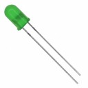 5 MM LED GREEN  1 , 7 V 20 MA