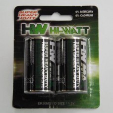 BATTERIES 1 . 5 V D  TIN/ ZINC ( 2 )