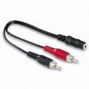 2 RCA PLUGS/ 1 ST. MINI SKT 30 CM