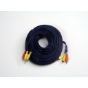 3 RCA TO 3 RCA BLUE/ GOLD 20 M