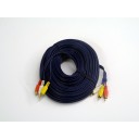 3 RCA TO 3 RCA BLUE/ GOLD 20 M