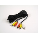 3 RCA MALE- 3 RCA MALE 5 M BLACK