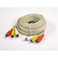 3 RCA MALE- 3 RCA MALE 5 M WHITE