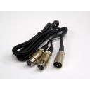 XLR MALE - 2 XLR FEM       1 . 5 M