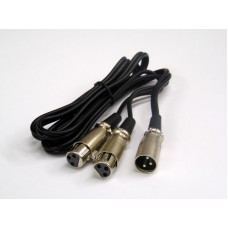 XLR MALE - 2 XLR FEM       1 . 5 M